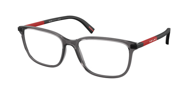 Prada Linea Rossa PS02RV Pillow Eyeglasses  01D1O1-Transparent Anthracite 56-145-17 - Color Map Grey