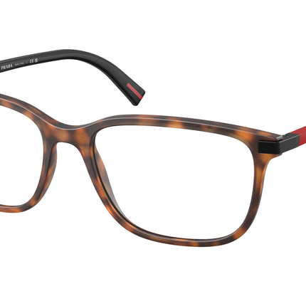 Prada Linea Rossa PS02RV Pillow Eyeglasses  17X1O1-Dark Tortoise Rubber 56-145-17 - Color Map Tortoise
