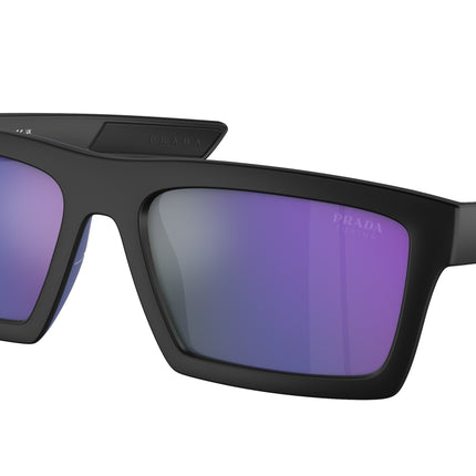 Prada Linea Rossa PS02ZSU Rectangle Sunglasses  1BO05U-Matte Black 55-140-18 - Color Map Black