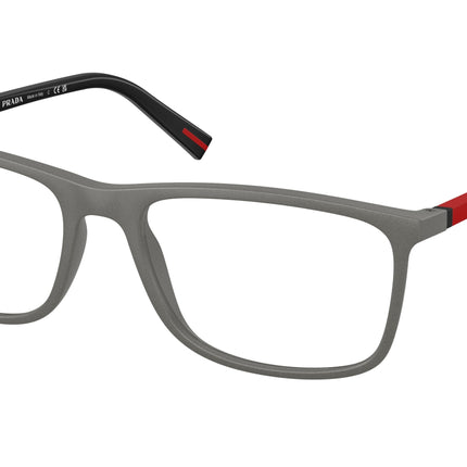 Prada Linea Rossa PS03QV Rectangle Eyeglasses  16X1O1-Grey Silver 57-145-18 - Color Map Grey