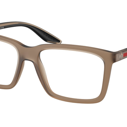 Prada Linea Rossa PS03SV Rectangle Eyeglasses  29F1O1-Frosted Brown 55-145-17 - Color Map Brown