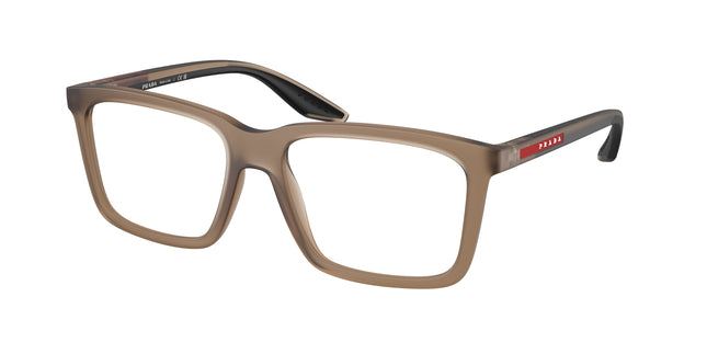 Prada Linea Rossa PS03SV Rectangle Eyeglasses  29F1O1-Frosted Brown 55-145-17 - Color Map Brown
