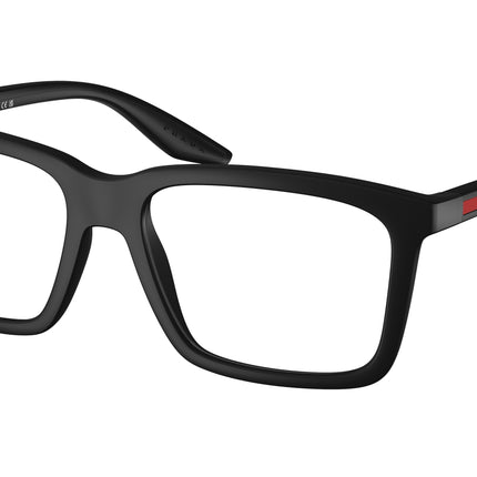 Prada Linea Rossa PS03SV Rectangle Eyeglasses  DG01O1-Rubbered Black 55-145-17 - Color Map Black