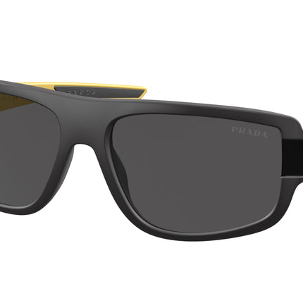 Prada Linea Rossa PS03WSF Pillow Sunglasses  08W06F-Black Rubber 65-140-16 - Color Map Black