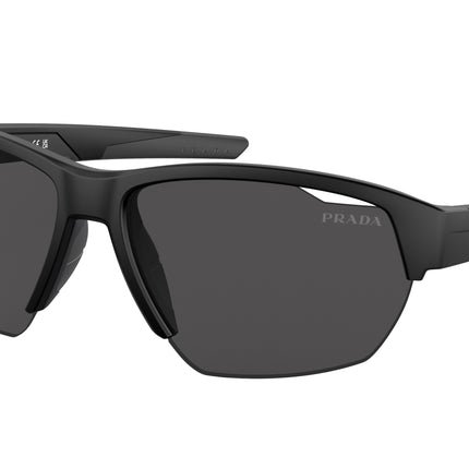 Prada Linea Rossa PS03YS Irregular Sunglasses  1BO06F-Matte Black 64-140-15 - Color Map Black