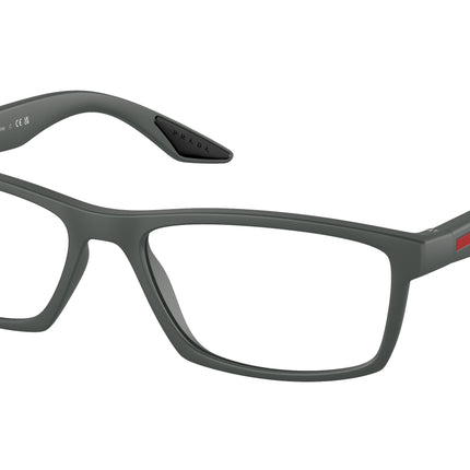 Prada Linea Rossa PS04PV Rectangle Eyeglasses  CCH1O1-Green Rubber 56-145-17 - Color Map Green
