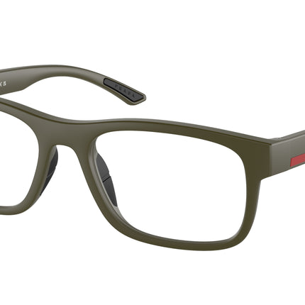 Prada Linea Rossa PS04QV Rectangle Eyeglasses  15X1O1- 54-145-18 - Color Map Green