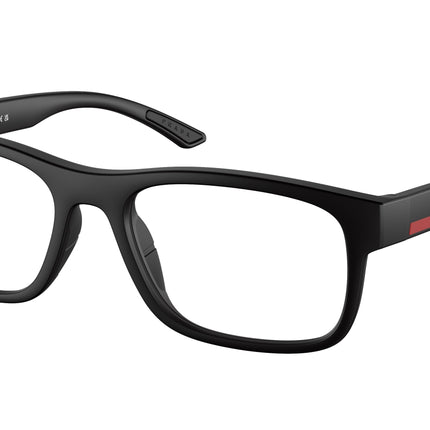 Prada Linea Rossa PS04QV Rectangle Eyeglasses  DG01O1-Black Rubbered 54-145-18 - Color Map Black