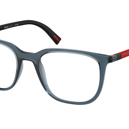 Prada Linea Rossa PS04RV Pillow Eyeglasses  CZH1O1-Transparent Blue 50-145-19 - Color Map Blue