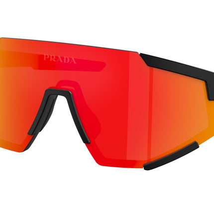 Prada Linea Rossa PS04WS Pillow Sunglasses  DG002U-Black Rubber 0-130-137 - Color Map Black