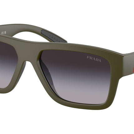 Prada Linea Rossa PS04ZSF Square Sunglasses  15X09U-Matte Military Green 56-145-16 - Color Map Green