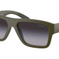 Prada Linea Rossa PS04ZS Square Sunglasses  15X09U- 56-145-16 - Color Map Green