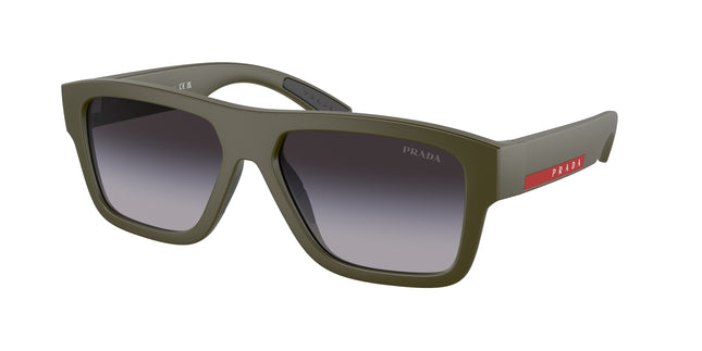 Prada Linea Rossa PS04ZS Square Sunglasses  15X09U-Green Military Matte 56-145-16 - Color Map Green