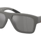 Prada Linea Rossa PS04ZS Square Sunglasses  16X7W1-Grey Metal 56-145-16 - Color Map Grey