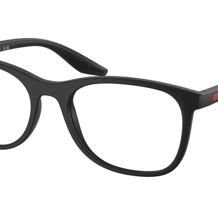 Prada Linea Rossa PS05PV Pillow Eyeglasses  DG01O1-Black Rubber 55-145-19 - Color Map Black