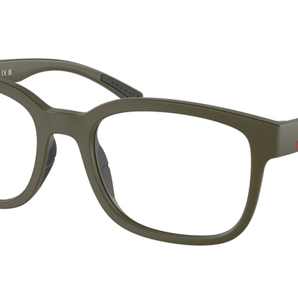 Prada Linea Rossa PS05QV Pillow Eyeglasses  15X1O1-Green Military Matte 56-145-20 - Color Map Green