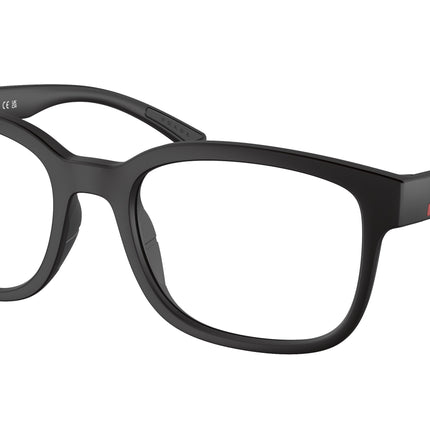 Prada Linea Rossa PS05QV Pillow Eyeglasses  DG01O1-Black Rubbered 56-145-20 - Color Map Black