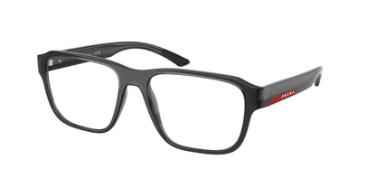 Prada Linea Rossa PS05RV Irregular Eyeglasses  01D1O1-Transparent Grey 54-145-17 - Color Map Grey