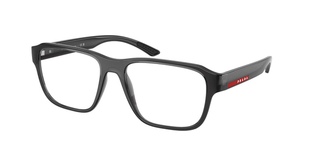 Prada Linea Rossa PS05RV Irregular Eyeglasses  01D1O1-Transparent Grey 54-145-17 - Color Map Grey