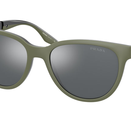 Prada Linea Rossa PS05XS Oval Sunglasses  03S0D3-Military Rubber/Ardesia 54-145-18 - Color Map Green