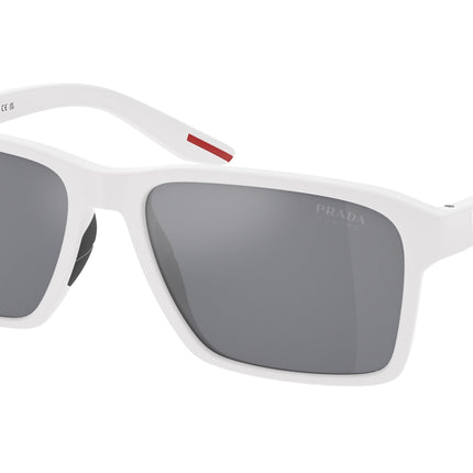Prada Linea Rossa PS05YS Rectangle Sunglasses  TWK40A-White Rubber 58-145-17 - Color Map White