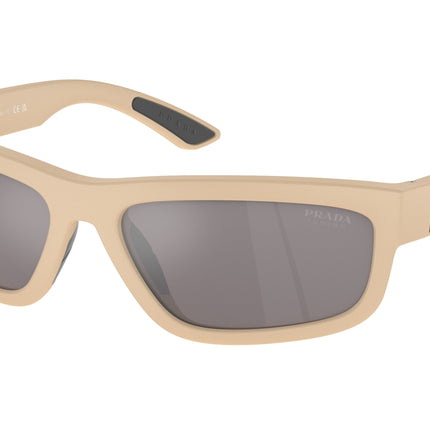 Prada Linea Rossa PS05ZS Rectangle Sunglasses  VHR20J- 59-140-17 - Color Map Light Grey Mirror Silver