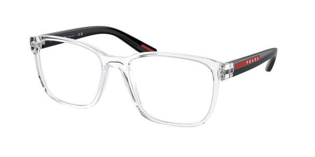 Prada Linea Rossa PS06PV Pillow Eyeglasses  2AZ1O1-Crystal 57-145-18 - Color Map Transparent