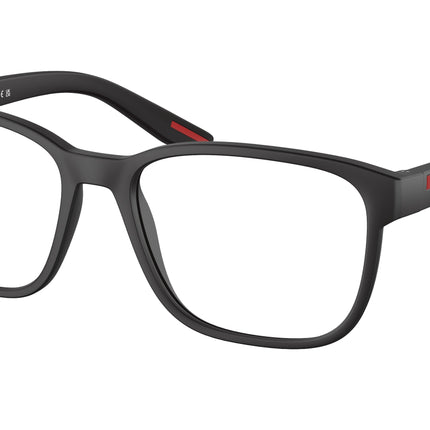 Prada Linea Rossa PS06PV Pillow Eyeglasses  DG01O1-Black Rubber 57-145-18 - Color Map Black