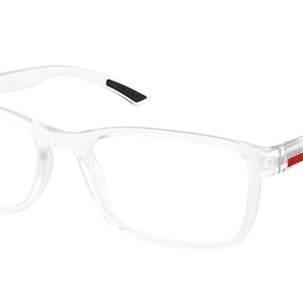 Prada Linea Rossa PS06RV Pillow Eyeglasses  14V1O1-Matte Crystal 53-145-19 - Color Map Transparent