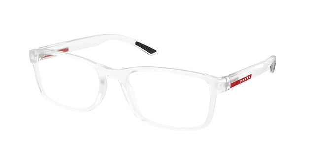 Prada Linea Rossa PS06RV Pillow Eyeglasses  14V1O1-Matte Crystal 53-145-19 - Color Map Transparent