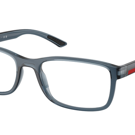 Prada Linea Rossa PS06RV Pillow Eyeglasses  CZH1O1-Transparent Azure 55-145-19 - Color Map Blue