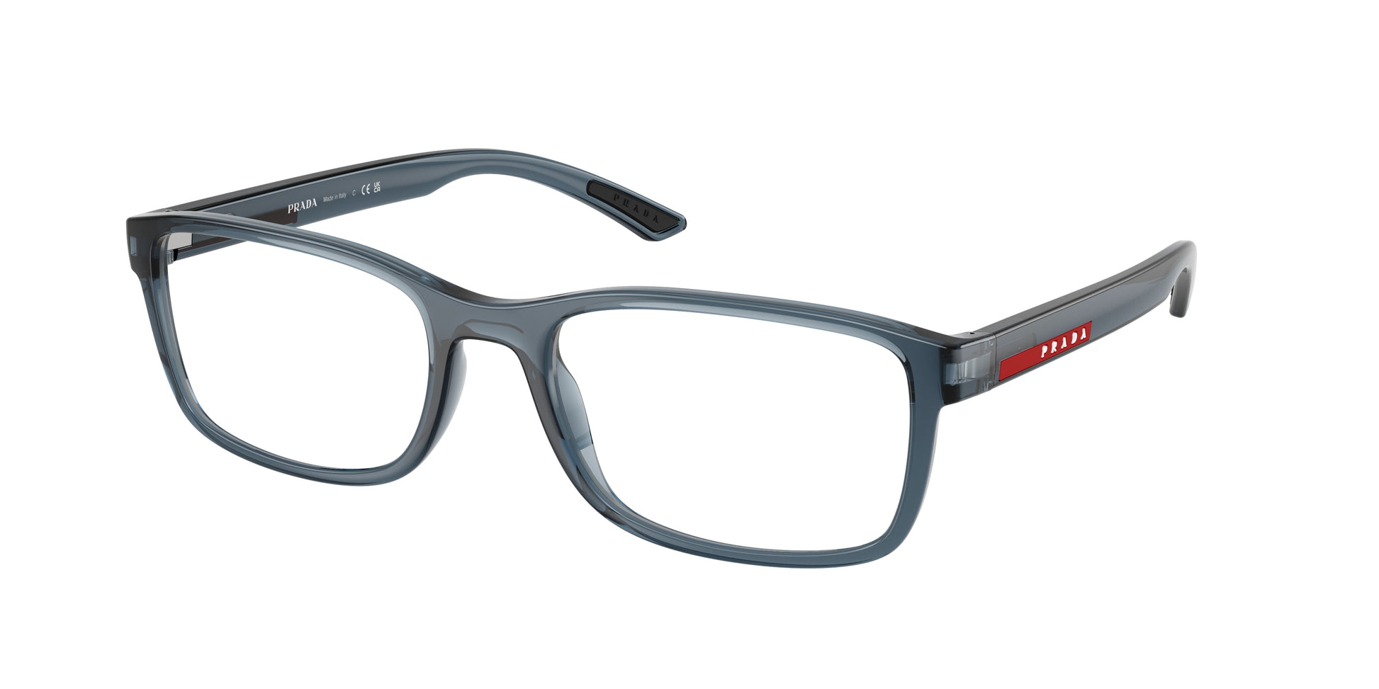 Prada Linea Rossa PS06RV Pillow Eyeglasses  CZH1O1-Transparent Azure 55-145-19 - Color Map Blue