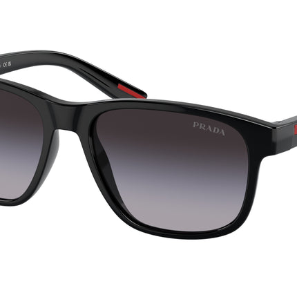 Prada Linea Rossa PS06YS Pillow Sunglasses  1AB09U-Black 56-145-17 - Color Map Black