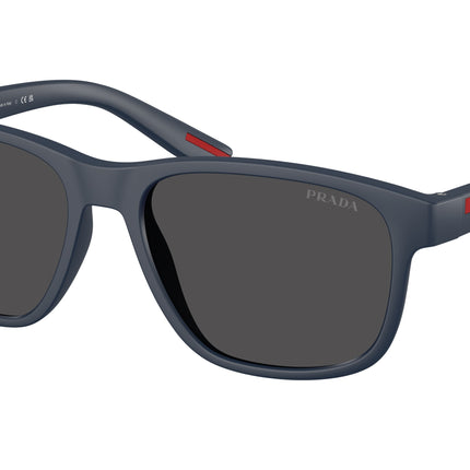 Prada Linea Rossa PS06YS Pillow Sunglasses  TFY06F-Rubber Blue 56-145-17 - Color Map Blue