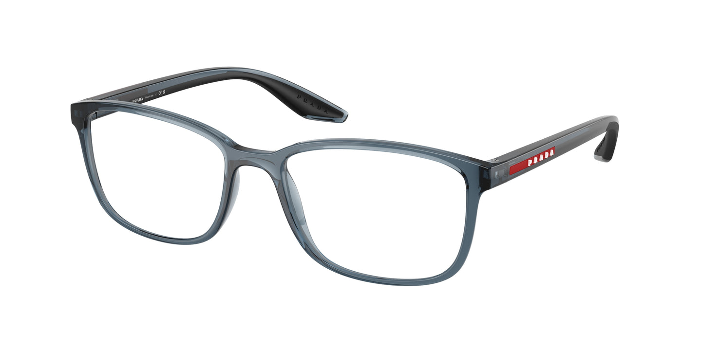 Prada Linea Rossa PS07RV Pillow Eyeglasses  CZH1O1-Transparent Azure 55-145-18 - Color Map Blue