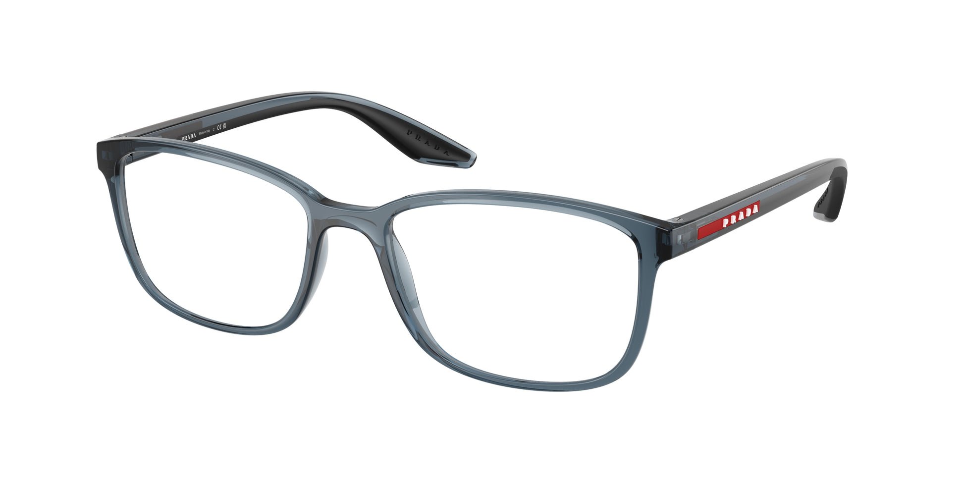 Prada Linea Rossa PS07RV Pillow Eyeglasses  CZH1O1-Transparent Azure 55-145-18 - Color Map Blue
