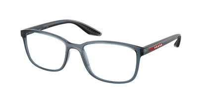 Prada Linea Rossa PS07RV Pillow Eyeglasses  CZH1O1-Transparent Azure 55-145-18 - Color Map Blue
