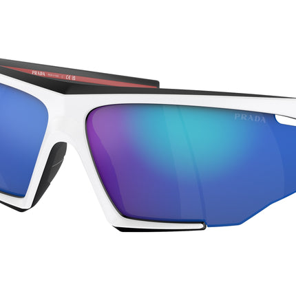 Prada Linea Rossa PS07YS Irregular Sunglasses  15K08R-White/Black Rubber 76-125-12 - Color Map White