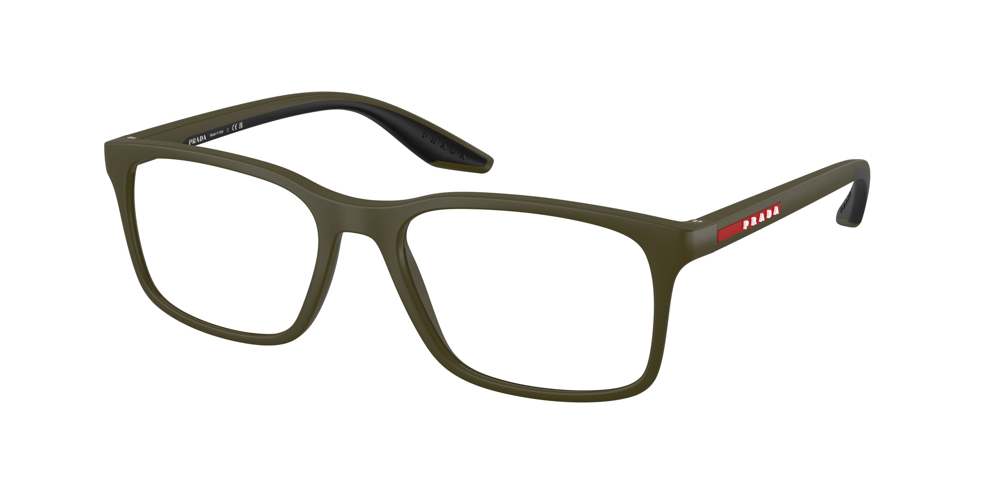Prada Linea Rossa PS08RV Pillow Eyeglasses  15X1O1-Matte Green 54-145-18 - Color Map Green