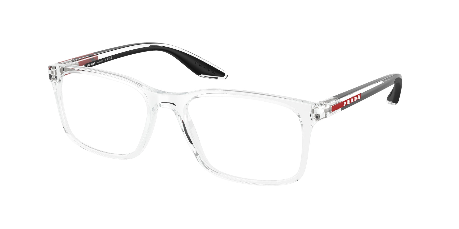 Prada Linea Rossa PS08RV Pillow Eyeglasses  2AZ1O1-Crystal 54-145-18 - Color Map Transparent