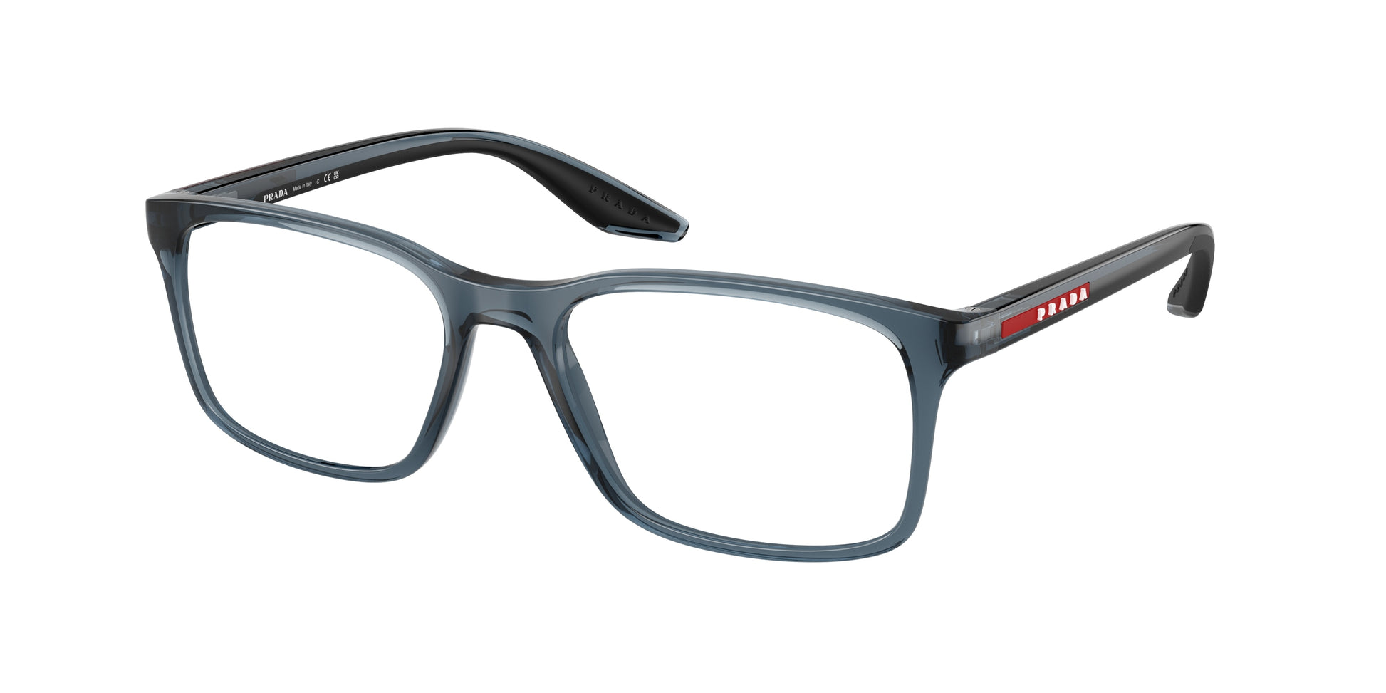 Prada Linea Rossa PS08RV Pillow Eyeglasses  CZH1O1-Transparent Azure 54-145-18 - Color Map Blue