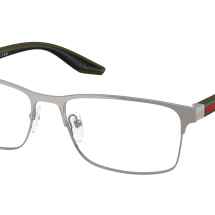 Prada Linea Rossa PS50PV Rectangle Eyeglasses  5AV1O1-Gunmetal 57-145-17 - Color Map Grey