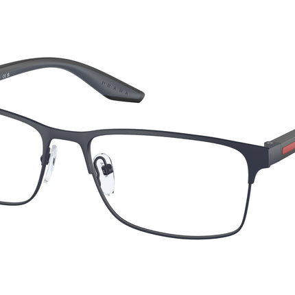 Prada Linea Rossa PS50PV Rectangle Eyeglasses  TFY1O1-Rubber Blue 57-145-17 - Color Map Blue