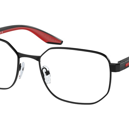 Prada Linea Rossa PS50QV Irregular Eyeglasses  1AB1O1-Black 57-145-19 - Color Map Black