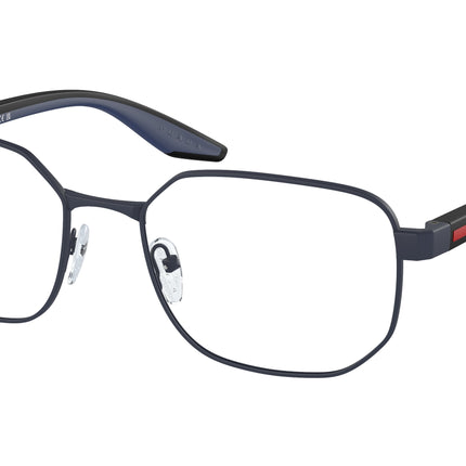 Prada Linea Rossa PS50QV Irregular Eyeglasses  TFY1O1-Blue Rubber 57-145-19 - Color Map Blue
