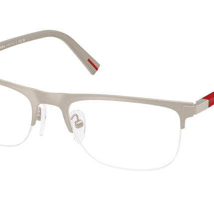 Prada Linea Rossa PS50RV Pillow Eyeglasses  18X1O1-Matte Champagne 55-145-19 - Color Map Brown