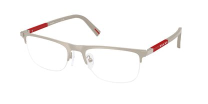 Prada Linea Rossa PS50RV Pillow Eyeglasses  18X1O1-Matte Champagne 55-145-19 - Color Map Brown