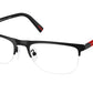 Prada Linea Rossa PS50RV Pillow Eyeglasses  1BO1O1-Matte Black 55-145-19 - Color Map Black