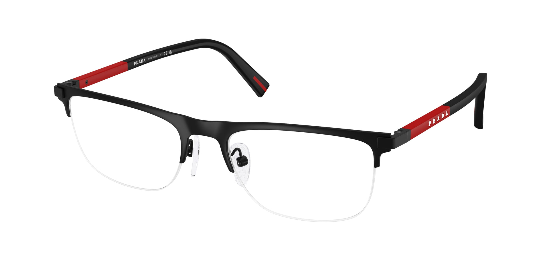 Prada Linea Rossa PS50RV Pillow Eyeglasses  1BO1O1-Matte Black 55-145-19 - Color Map Black