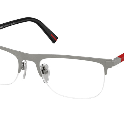 Prada Linea Rossa PS50RV Pillow Eyeglasses  DHG1O1-Matte Brushed Lead 55-145-19 - Color Map Grey